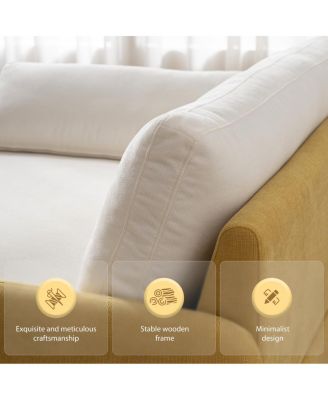 Oversized Chenille Sofa Chair, Wide Seat Accent Chair, Modern Upholstered Armchair