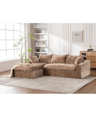 103" Cloud Sectional Couch with L-Shape Chaise, Modern Modular Sofa