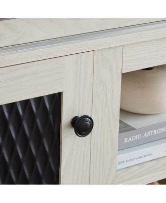 Embossed Pattern TV Stand with Storage, 58.27"W