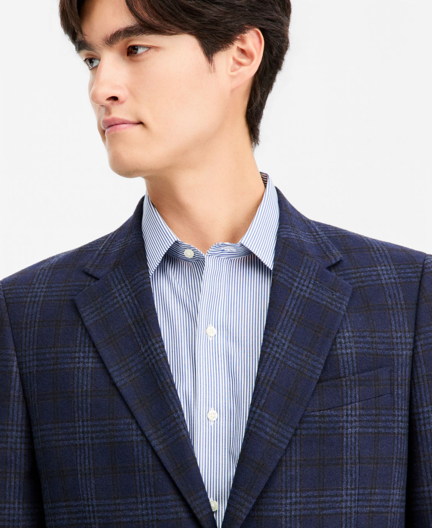 Мужской пиджак Nautica Modern-Fit Tweed Patterned Sport Coat, цвет: Синий клетчатый — фото 3