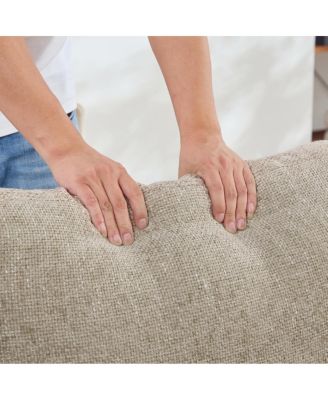 Streamdale Taupe Wide Modular Sofa Bed with Chenille Fabric and Metal Legs