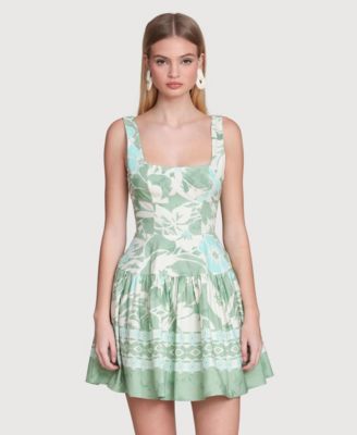 Women's Printed Bustier Mini Dress 