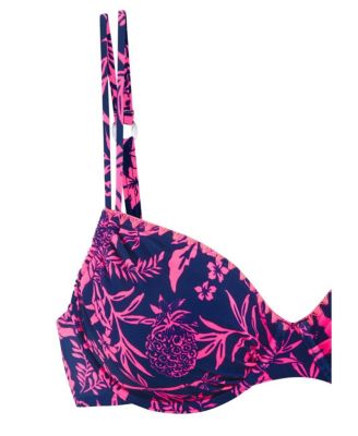 Women's Tropical Underwire Bikini Swimsuit Top Bra Sizing