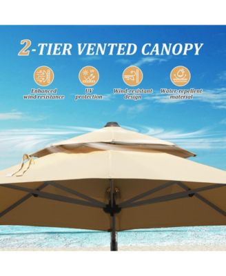 Round Cantilever Umbrella with Center Pole