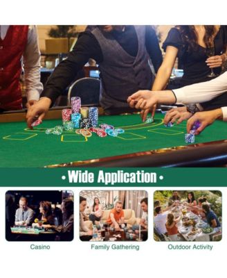 Casino Poker Chips with 600 Pieces Chips Texas Holdem Poker Chip Set