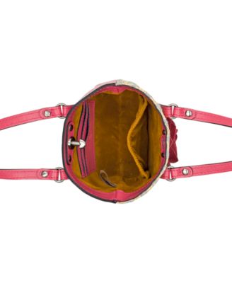 Benvenuto Mini Rose and Chain Raffia Crossbody Handbag