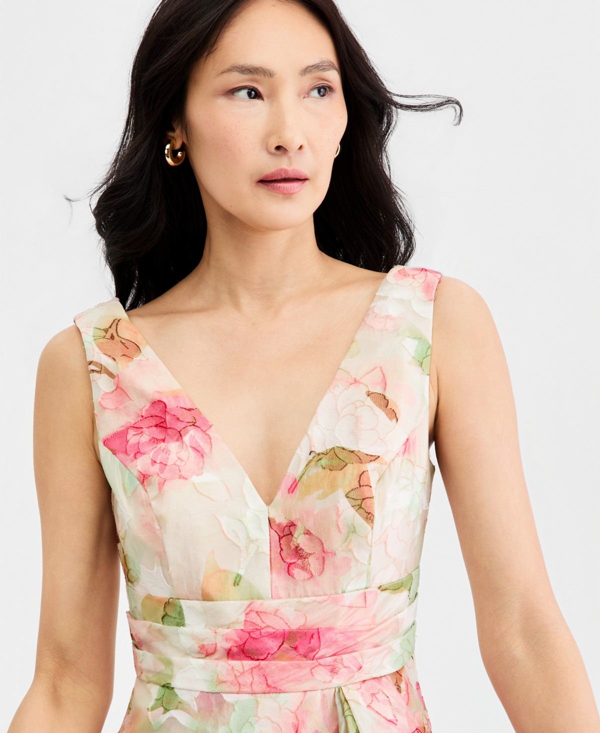 Женские платья Adrianna Papell Women's Cascading Tiered Midi Dress — фото 3