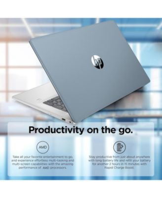 Essential 17.3" Entry Traditional Laptop AMD Ryzen 5 7430U 8GB RAM AMD Radeon Graphics 512GB SSD Storage Windows 11 Home HD+ 60Hz