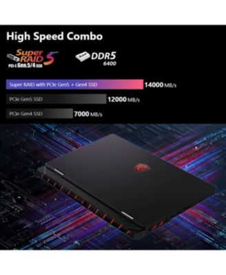 Raider 18 18" Traditional Laptop Intel Core Ultra 9 64GB RAM NVIDIA GeForce RTX 5090 1TB SSD Storage Windows 11 Home 120Hz