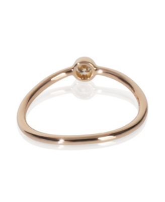 Rose Gold Diamond Elsa Peretti Single Row Wave Ring