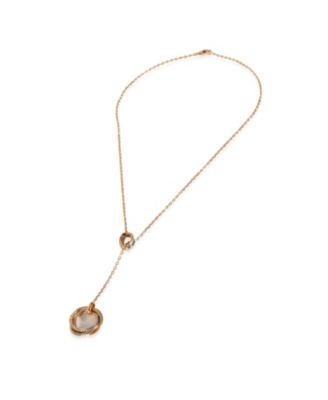 3-Tone Gold Diamond Trinity Lariat Necklace