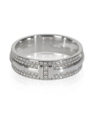 White Gold Diamond Tiffany T Wide Ring