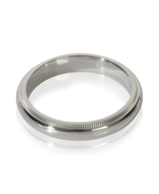 Platinum  Tiffany Together 4mm Milgrain Band