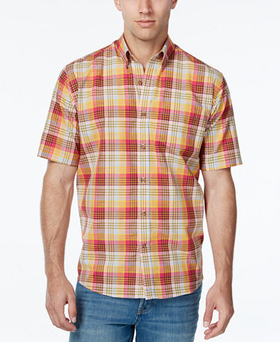 Cutter & Buck Men's Big & Tall Youngstown Plaid Short-Sleeve Shirt