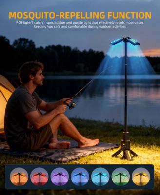 Rechargeable 10050mAh LED Camping Light, 1000LM 10W Portable Work Light with 3 Adjustable Heads, Multi Mode Emergency Lantern