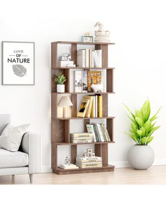 5-Tier Bookcase - Modern Open Storage Bookshelf, Wood Display Shelving for Living Room, Home Office, Bedroom