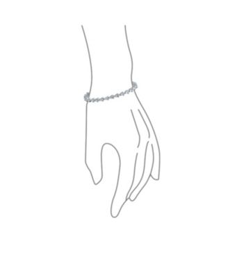 Delicate 12CTW CZ Pear Shape Teardrop Cubic Zirconia Tennis Bracelet Plated 7-7.5 Inch