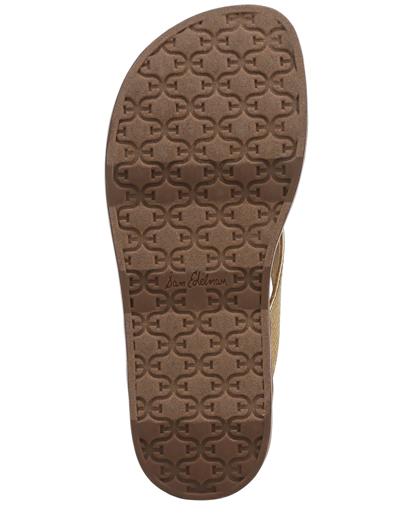 Женские сандалии Sam Edelman Lila Flip Flop Thong, цвет: Янтарный золотой искусственный — фото 5