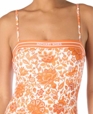 Women's Bandeau Neck Printed One-Piece Swimsuit