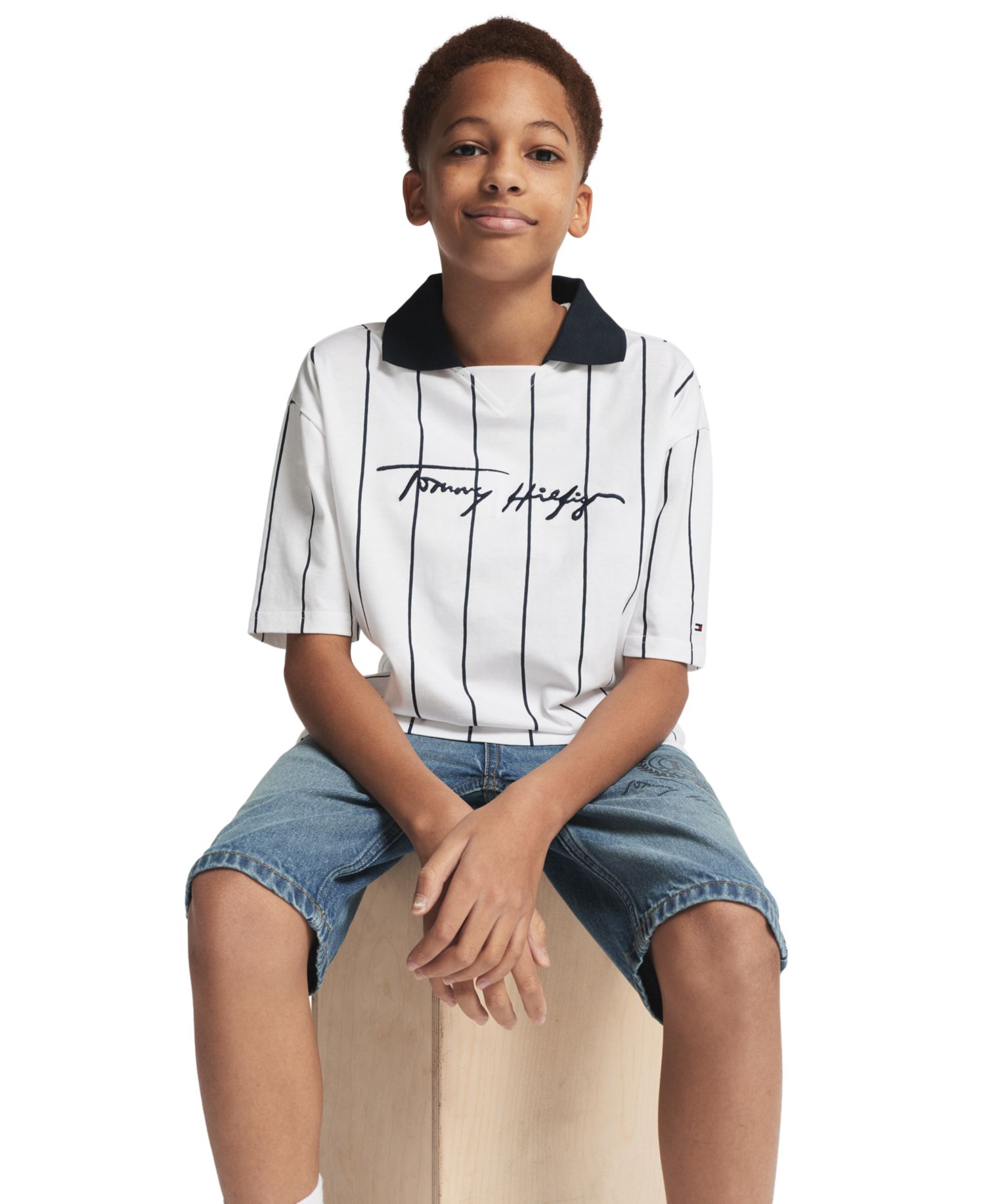 Boys' 8-20 Short-Sleeve Collared T-Shirt