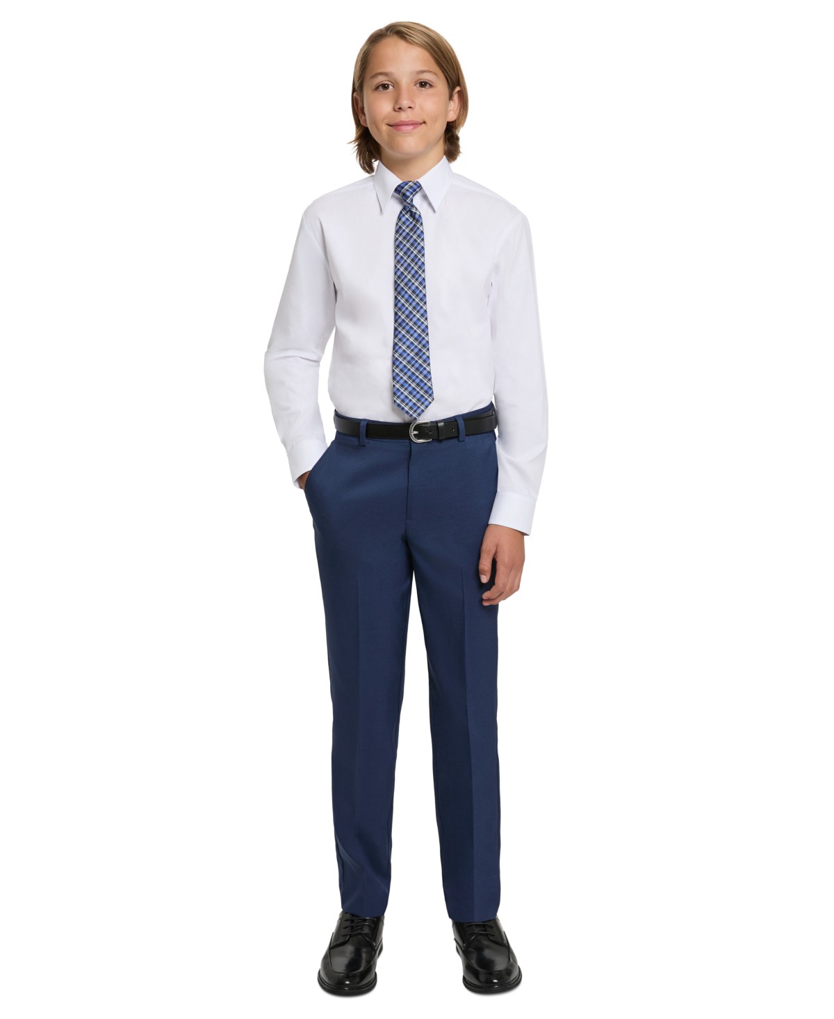 Детские Haggar SmartWash Boys' 8-20 Suit Jacket, Pant, Shirt and Tie, 4-Piece Set — фото 3