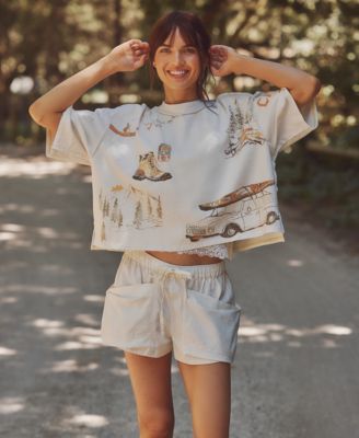 Women's Mountain View Crew Neck Graphic T-Shirt