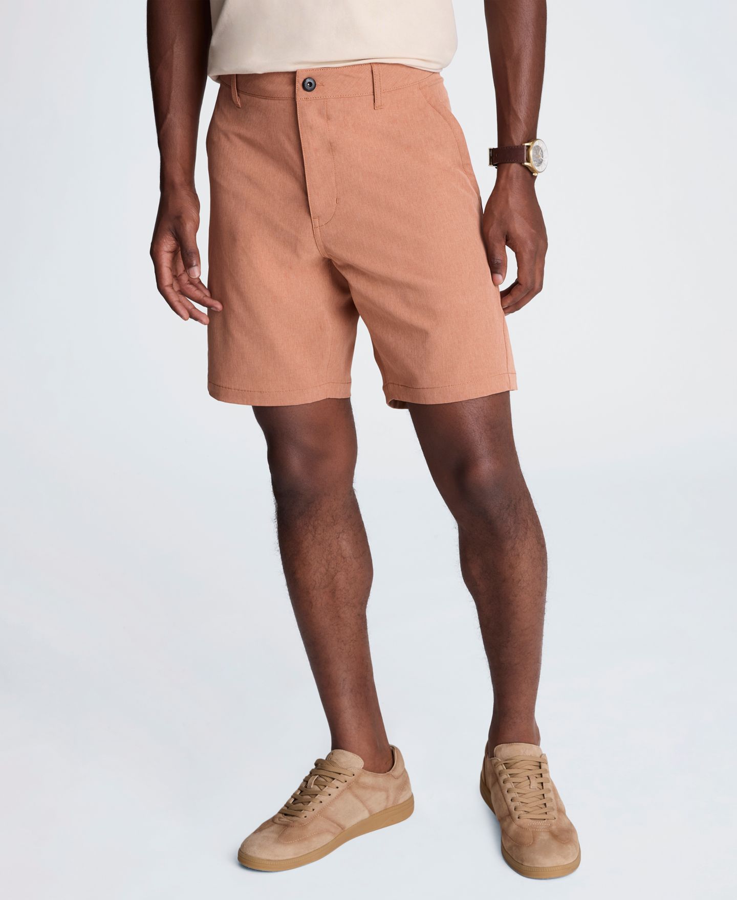 Мужские шорты Kenneth Cole Slim Fit, цвет: Меланжевый оранжевый — фото 3
