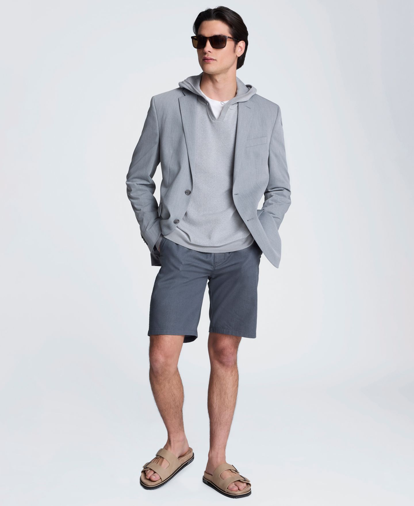 Мужское худи Kenneth Cole Long-Sleeve Sweater, цвет: Серый — фото 6