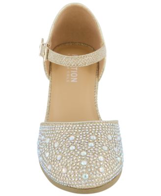 Girls' 1-13 Crystal-Embellished Ankle-Strap Wedge Shoes