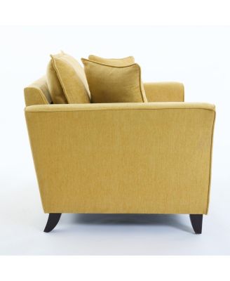 Chenille Oversized Armchair, Comfy Chair and a Half Single Sofa with Pillow