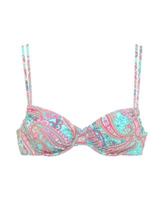 Women's Paisley Print Underwire Bikini Swimsuit Top Bra Sizing