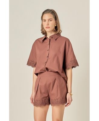 Women's Linen lace Shirt