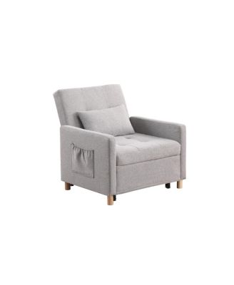 Convertible Sleeper Sofa Chair Bed with Pillow, Adjustable Multi-Functional Sleeper Chair