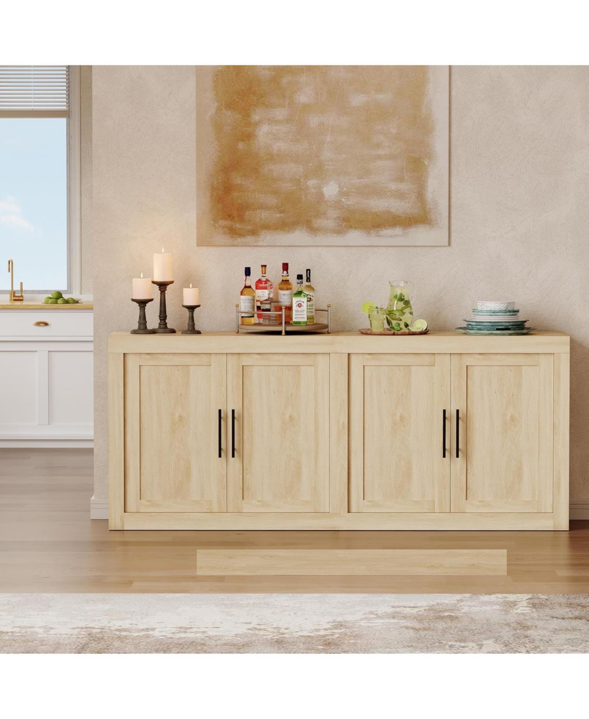 gaomon 70.8" Sideboard Buffet Cabinet with 4 Doors