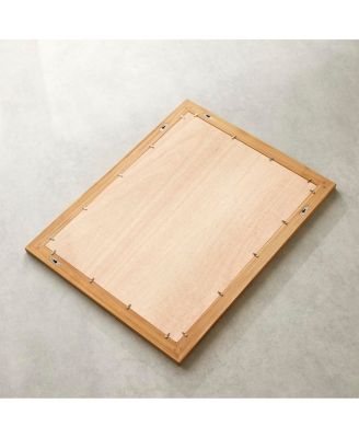 Solid Teak Wood Mirror 90x70 Wall Hanging Bathroom Living Room