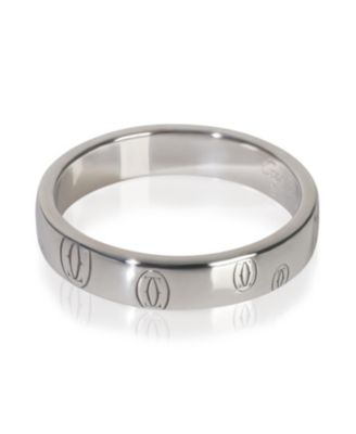 White Gold  Happy Birthday Band