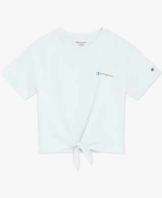 Girls' 7-16 Tie-Front Short-Sleeve Top