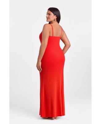 Women's Scoop Neck Ribbed Sculpting Cami Maxi Dress