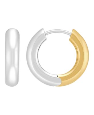 Reversible Hoop Earrings in 14k Yellow Gold-Plated Sterling Silver