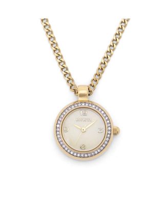 Women's 49932 Mini Quartz Mother of Pearl Dial Necklace Watch