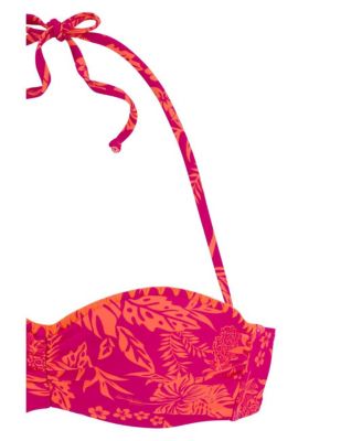 Women's Tropical Bandeau Bikini Swimsuit Top Bra Sizing