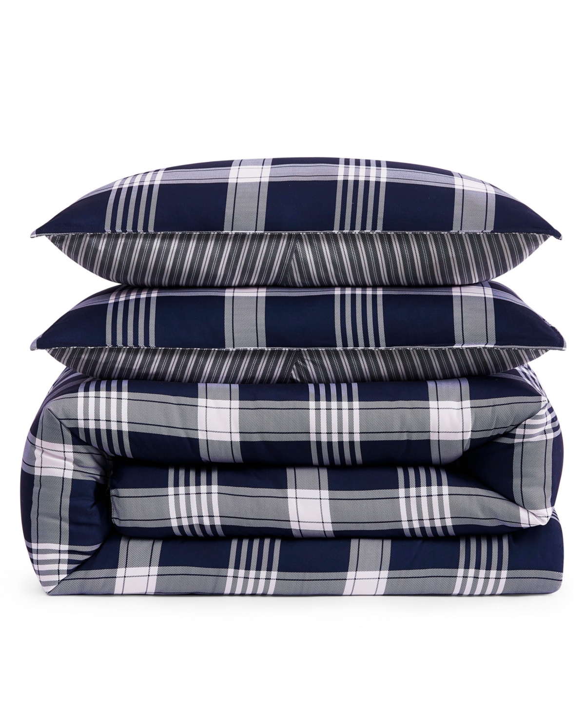 Tommy Hilfiger Huntingdon Plaid Washed Microfiber -Pc. Comforter Set