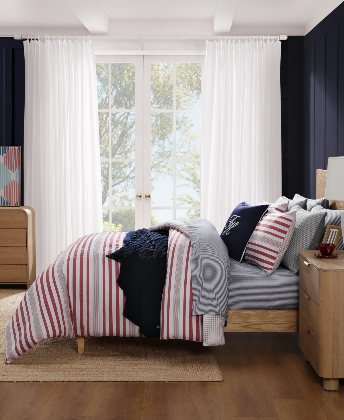 Tommy Hilfiger Mandalay Beach Stripe Cotton Reversible 3-Pc. Comforter Set