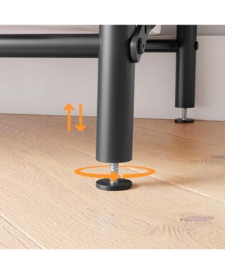 Hall Tree Coat Rack with Shoe Storage Bench, 5 Hooks, Metal Frame & Wood Look Design, 60cm Wide Entryway Organizer