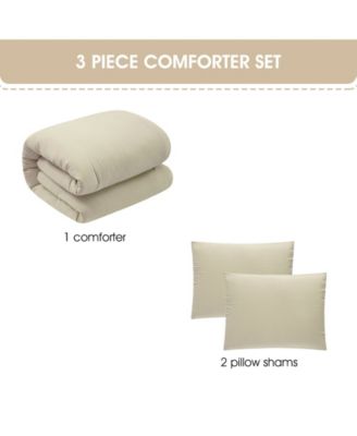 Anaya Solid 3-Pc. Comforter Set, Queen