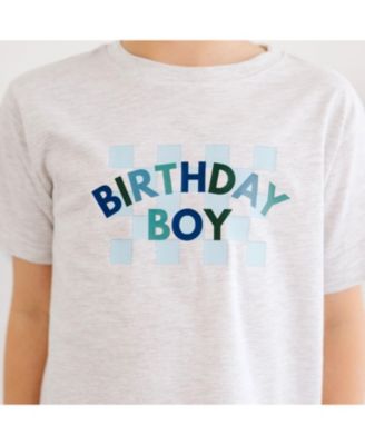 Toddler Boys Birthday Checker Short Sleeve T-Shirt