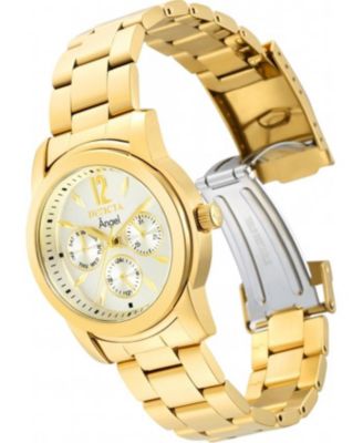 Women's 12551 Angel Quartz Chronograph Gold Dial Watch