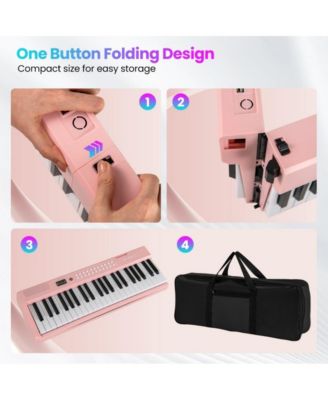 88 Key Foldable Electric Keyboard Piano with Wireless MIDI and Dual Speakers