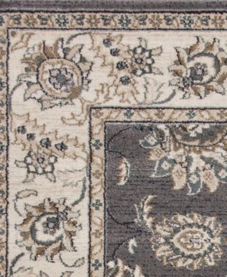 Avalon Kashan 5608 Grey/Ivory 2' x 7'7" Runner Area Rug