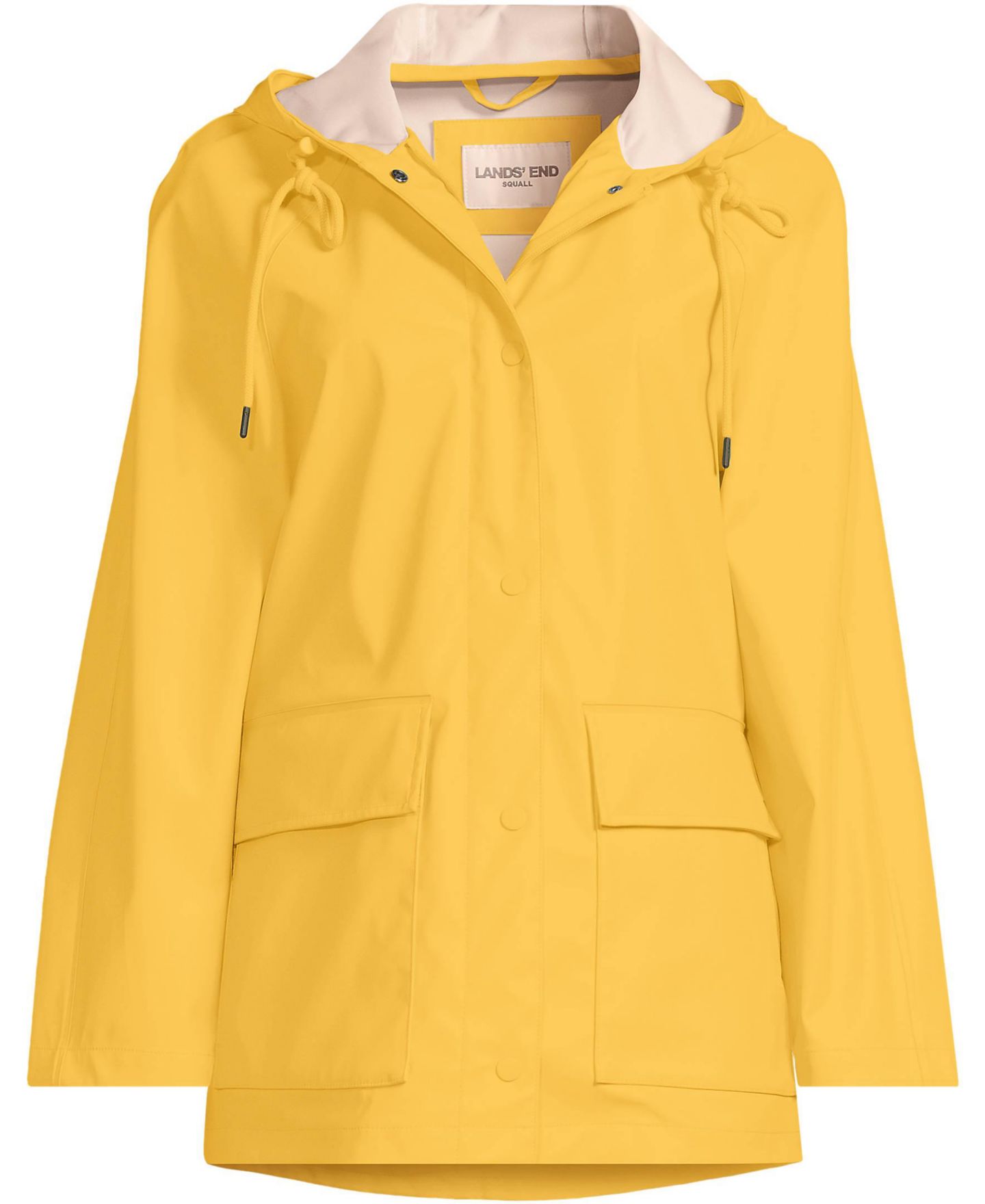 Женские куртки Lands' End Petite Squall A-line Slicker Raincoat, цвет: Goldenrod — фото 3
